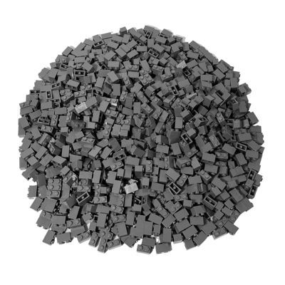 LEGO LEGO Steine 1x2 Dunkelgrau  - bricks 3004  - 500x LEGO Bricks 1x2 Темно-серый — кубики 3004 — 500x