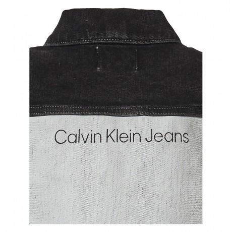 CALVIN KLEIN JEANS Jeansjacke mit Ruckenprint fur Jungen Джинсовая куртка с принтом на спине для мальчиков