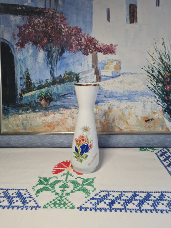 Lutz Austria Ваза фарфоровая "Букет полевых цветов", 18 x 6см, Австрия, 1960-70гг.