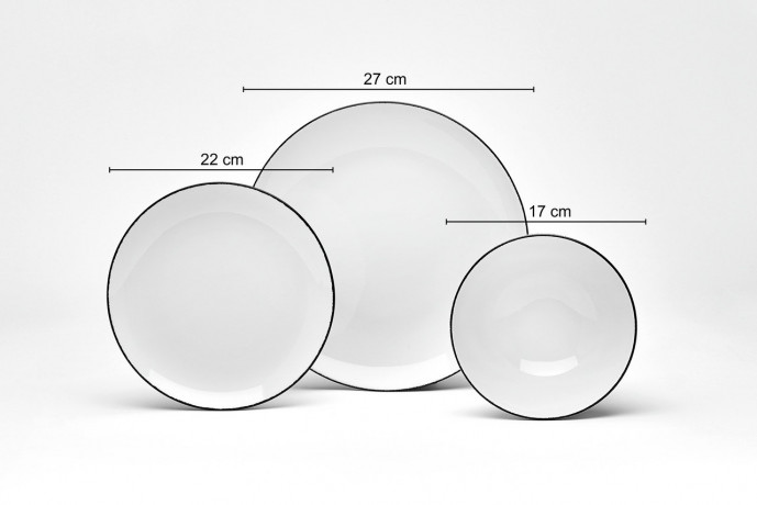 Van Well Van Well Kombiservice 24-tlg. BLACK STAR weiss/schwarz Комбинированный сервиз Van Well 24 шт. ЧЕРНАЯ ЗВЕЗДА