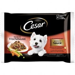 Cesar feines im Frischebeutel Selektion in Sauce Multipack 400 г
