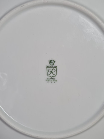 Тарелка винтажная Wundsiedel Bavaria с розочками, 21 см, Германия, 1970-80гг.