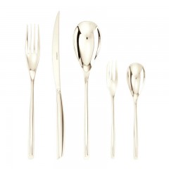 Sambonet Sambonet Bamboo - Edelstahl / PVP champagnerfarben Besteckset 30-tlg. Vollheft / Monoblock Sambonet Bamboo - набор столовых приборов из нержавеющей стали/ПВП цвета шампанского, 30 предм. Полный буклет/моноблок