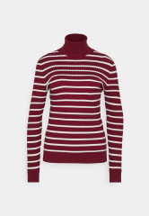 Tommy Hilfiger CABLE ROLL SWEATER Jumper stp rouge / ecru СВИТЕР CABLE ROLL Джемперы stp румяна / экрю