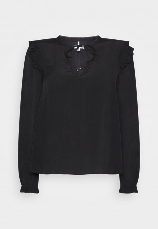 Tommy Hilfiger MOSS SOLID BLOUSE  Blouse black MOSS SOLID BLOUSE Блузка черный