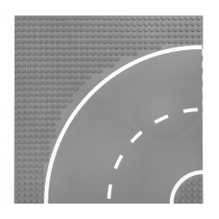 Open Bricks stapelbare Strassenplatte Platte 32x32 Noppen grau Kurve штабелируемая дорожная плита 32x32 ручки серая кривая