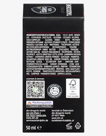 Balea MEN Gesichtscreme Lift Effect LSF 30, 50 ml Дневной крем для лица с лифтинг-эффектом, 50 мл