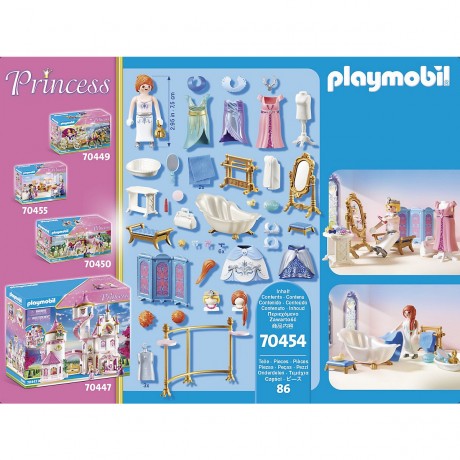 PLAYMOBIL 3er Set: 70455 Speisesaal + 70454 Ankleidezimmer mit Badewanne + 70453 Schlafsaal Комплект из 3-х: 70455 столовая + 70454 гардеробная с ванной + 70453 спальная комната