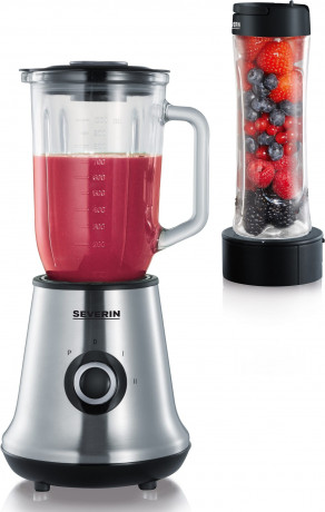 Severin Severin Standmixer Mix  Go SM 3737, 500 W, 1 Liter, inkl. Smoothie-Maker und abnehmbaren Mixbehalter  Настольный миксер Severin Mix Go SM 3737, 500 Вт, 1 литр, в комплект входит смузи-генератор и съемный контейнер для смешивания.
