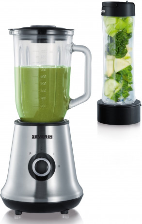 Severin Severin Standmixer Mix  Go SM 3737, 500 W, 1 Liter, inkl. Smoothie-Maker und abnehmbaren Mixbehalter  Настольный миксер Severin Mix Go SM 3737, 500 Вт, 1 литр, в комплект входит смузи-генератор и съемный контейнер для смешивания.