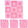 relaxdays 36 x Puzzlematte Sterne rosa-pink 36 x коврик-пазл звезды розово-розовый