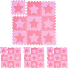 relaxdays 36 x Puzzlematte Sterne rosa-pink 36 x коврик-пазл звезды розово-розовый