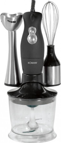 BOMANN BOMANN Stabmixer SMS 349 CB, 200 W, Stabmixer-Set – Edelstahl-Stabmixer, Multizerkleinerer und Schneebesen  Ручной блендер BOMANN SMS 349 CB, 200 Вт, набор ручного блендера ручной блендер из нержавеющей стали, мультиизмельчитель и венчик