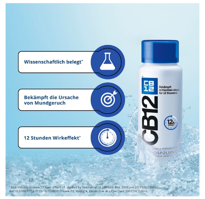 CB12 Mundspullosung 1000ml Раствор для полоскания рта с защитой от непрятного запаха до 12 часов, 1000 мл