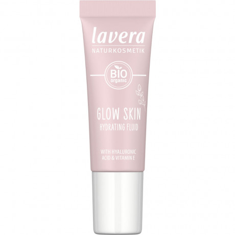 LAVERA Glow Skin Hydrating Fluid, 9 ml, Лавера Увлажняющий флюид для лица с эффектом сияния, гиалуроновая кислота и витамин E, 9 мл