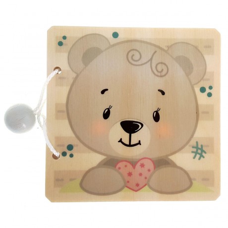 HESS Holzspielzeug Bilderbuch Bar natur Деревянная книжка-бар с картинками