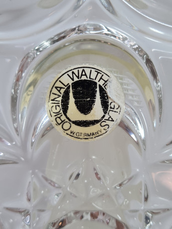 Блюдо винтажное Walther Glas в виде цветка, стекло, заводская упаковка, 25 x 3,5 см, Германия, 1960-70гг.