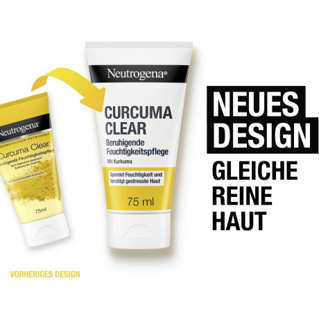 Neutrogena Curcuma Clear Beruhigende Feuchtigkeitspflege, 75 ml, Neutrogena Curcuma Clear Успокаивающий увлажняющий крем для чувствительной кожи с несовершенствами, 75 мл