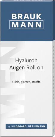 Braukmann Hyaluron Augen Roll on, 10 ml, Hildegard Braukmann роликовый гель для кожи вокруг глаз с гиалуроновой кислотой, для нормальной и обезвоженной кожи, для мужчин, 10 мл