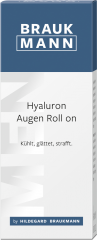 Braukmann Hyaluron Augen Roll on, 10 ml, Hildegard Braukmann роликовый гель для кожи вокруг глаз с гиалуроновой кислотой, для нормальной и обезвоженной кожи, для мужчин, 10 мл