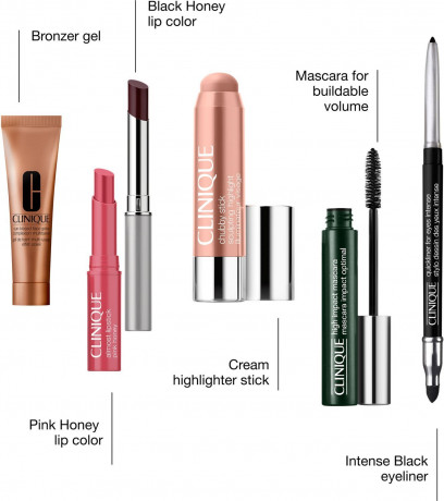 Clinique 24 Days of Clinique, Clinique косметический адвент-календарь с уходом и макияжем, 24 подарка