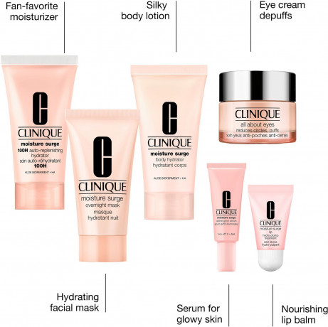 Clinique 24 Days of Clinique, Clinique косметический адвент-календарь с уходом и макияжем, 24 подарка