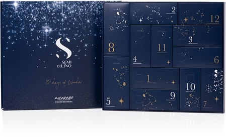 Alfaparf Milano Semi di Lino Advent Calendar 2026, Alfaparf Milano Semi di Lino адвент-календарь 2026 с профессиональным уходом за волосами и аксессуарами, 12 подарков