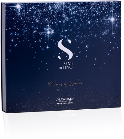 Alfaparf Milano Semi di Lino Advent Calendar 2026, Alfaparf Milano Semi di Lino адвент-календарь 2026 с профессиональным уходом за волосами и аксессуарами, 12 подарков
