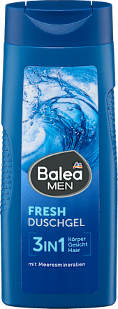 Balea MEN Duschgel Fresh 3in1, 300 ml, Гель для душа Fresh 3 в 1 с морскими минералами для тела, лица и волос, 300 мл