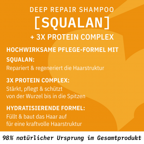 SANTE Deep Repair Shampoo, 950 ml, Санте Восстанавливающий шампунь Deep Repair для сухих и повреждённых волос со скваланом и протеинами, 950 мл