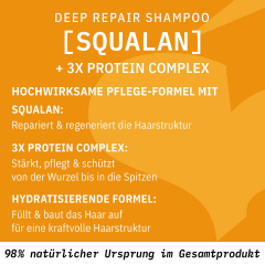 SANTE Deep Repair Shampoo, 950 ml, Санте Восстанавливающий шампунь Deep Repair для сухих и повреждённых волос со скваланом и протеинами, 950 мл