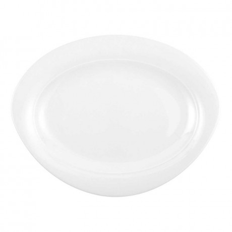 Seltmann Weiden Seltmann Weiden Trio Weiss Servierplatte oval 35x27 cm Seltmann Weiden Trio Белая сервировочная тарелка овальная 35x27 см