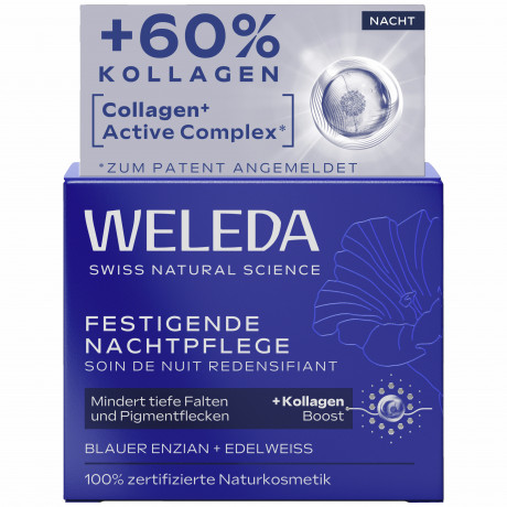 WELEDA Festigende Nachtpflege, 40 ml, Укрепляющий ночной крем с синей горечавкой и эдельвейсом, 40 мл