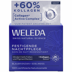 WELEDA Festigende Nachtpflege, 40 ml, Укрепляющий ночной крем с синей горечавкой и эдельвейсом, 40 мл