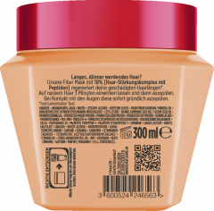 L'Oreal Paris Elvital Dream Length Fiber Mask, 300 ml, Укрепляющая маска с пептидами для длинных истончающихся волос, восстановление повреждённой длины, 300 мл