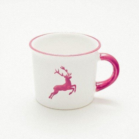 Gmundner Keramik Gmundner Keramik Bordeauxroter Hirsch Kaffeehaferl glatt 0,24 L / h: 7,8 cm Керамическая кофейная кружка Gmundner Bordeaux Red Deer, гладкая, 0,24 л / высота: 7,8 см
