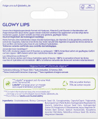 Labello Glowy Lips, Бесцветный бальзам для губ с гиалуроновой кислотой и глицерином для увлажнения и глянцевого блеска, 10 мл