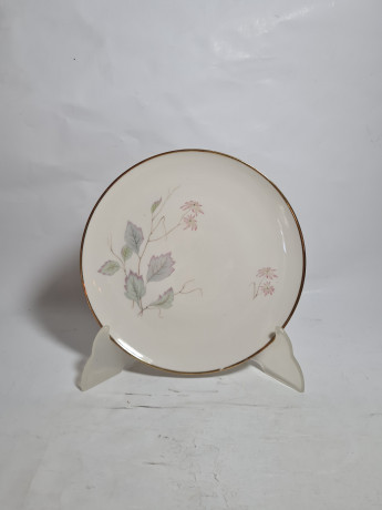 Чайное трио винтажное Seltmann Weiden Bavaria с ботаническим декором в пастельных тонах, фарфор, Германия, 1970-80гг.