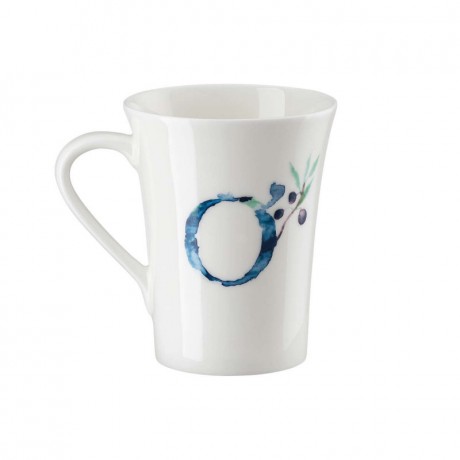 Hutschenreuther Hutschenreuther Flower Alphabet Becher mit Henkel O-Olea europaea 0,40 L Кружка Hutschenreuther Flower Alphabet с ручкой O-Olea europaea 0,40 л