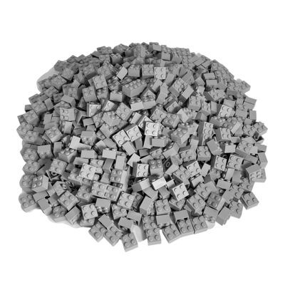 LEGO LEGO 2x2 Steine Hellgrau - 500 Stuck - Light bluish grey Bricks 3003 Кирпичи LEGO 2x2 светло-серые - 500 штук - Светло-голубовато-серые кубики 3003
