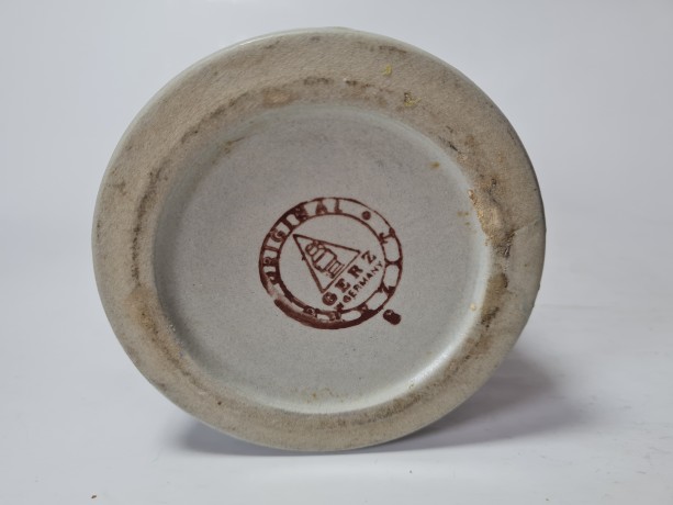 Gerz Hopfen U Maiz Кружка для пива с рельефным рисунком на синем фоне, 13см x 16см, Германия, 1960-70гг.