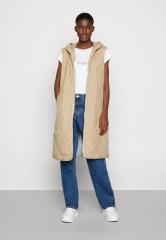 Tommy Hilfiger SORONA LONG VEST Waistcoat beige SORONA LONG VEST Жилет на талии бежевый