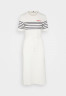 Tommy Hilfiger STRIPE MIDI  Jersey dress white/desert sky ПОЛОСКА МИДИ Платье из джерси белое/пустынное небо