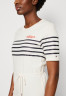 Tommy Hilfiger STRIPE MIDI  Jersey dress white/desert sky ПОЛОСКА МИДИ Платье из джерси белое/пустынное небо