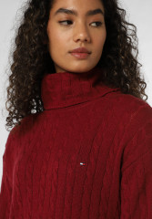Tommy Hilfiger CABLE ROLL  Jumper dress bordeaux CABLE ROLL Платье-джемпер Бордо