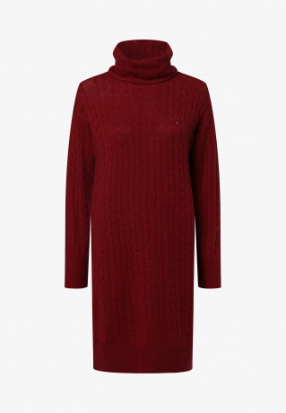 Tommy Hilfiger CABLE ROLL  Jumper dress bordeaux CABLE ROLL Платье-джемпер Бордо