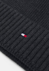 Tommy Hilfiger ESSENTIAL FLAG BEANIE UNISEX Beanie charcoal gray ESSENTIAL FLAG BEANIE UNISEX Шапочка угольно-серый