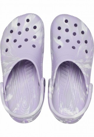 Crocs CLASSIC MARBLED Clogs mottled purple КЛАССИЧЕСКИЙ МРАМОР сабо пятнистый фиолетовый