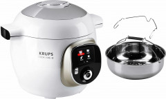 Krups Krups Multikocher CZ7101 Cook4Me +, 1600 W, 6 l Schussel, 6L Kapazitat, digitale Rezepte, Schnellkochtopf, Dampfgaren, Anbraten  Мультиварка Krups CZ7101 Cook4Me+, 1600 Вт, чаша 6 л, емкость 6 л, цифровые рецепты, скороварка, приготовление на пару, 