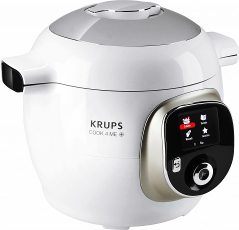 Krups Krups Multikocher CZ7101 Cook4Me +, 1600 W, 6 l Schussel, 6L Kapazitat, digitale Rezepte, Schnellkochtopf, Dampfgaren, Anbraten Мультиварка Krups CZ7101 Cook4Me+, 1600 Вт, чаша 6 л, емкость 6 л, цифровые рецепты, скороварка, приготовление на пару,